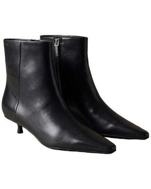 Calvin Klein Kitten Heel Ankle Boot Lth Stiefelette Abend-Stiefelette, Festtagsschuh - Schwarz
