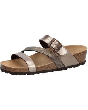 Lico Natural Glitter Pantolette - Braun