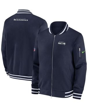 Nike Bomberjacke Jacke Seattle Seahawks Coach Bomber - Blau