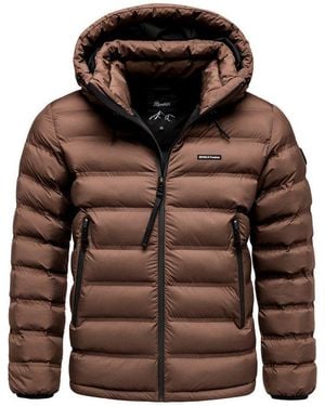 REPUBLIX Winterjacke Braxton Herren Gefütterte Winter Jacke Für Männer Mit Kapuze - Braun