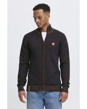 INDICODE Strickjacke Idandy Cardigan Mit Stehkragen - Schwarz