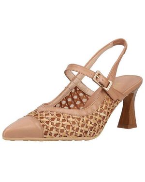 Hispanitas Pumps Leder/Textil Slingpumps - Natur