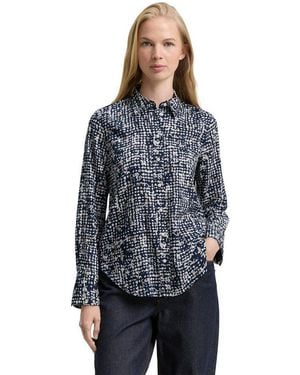 Tom Tailor Hemdbluse Mit Muster - Blau