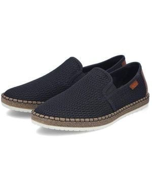 Rieker Espadrille Mit Luftdurchlässiger Perforation - Schwarz
