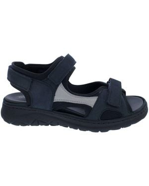 Waldläufer Sandale H-Joline 756004-301-857, Nubukleder Mit Weichem Neo Sandale - Blau