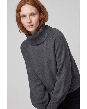 ONLY Rollkragenpullover Onlolivia Ls Roll Neck Cc Knt Materialmix, Regular Fit - Grau
