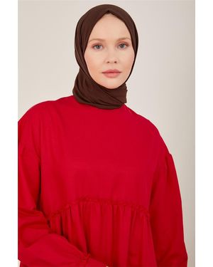 Armine Maxikleid Armine Unterkleid Lang, Langlebige Qualität Kleid Shapewear Dame - Rot