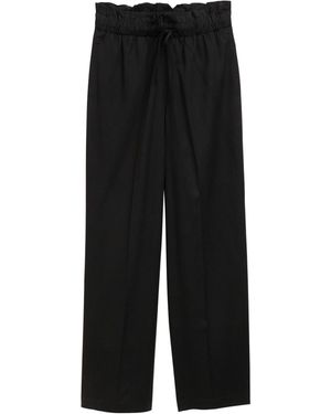 Tom Tailor Bermudas paperbag wide leg pants - Schwarz