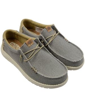 HEYDUDE Wally Braided Slip-On Sneaker Mit Ziernähten - Schwarz