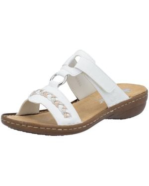 Rieker Pantolette, Keilabsatz, Sommerschuh, Schlappen - Schwarz