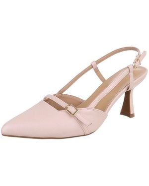 Ital-Design Damen Slingback-Pumps Mit Spitzer Spitze Und Absatz Schnürpumps (91742451) Pfennig-/Stilettoabsatz Pumps - Pink