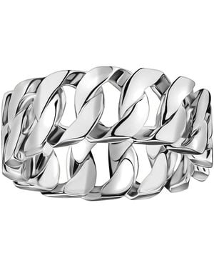 Thomas Sabo Fingerring Breiter Kettenglieder-Ring - Schwarz