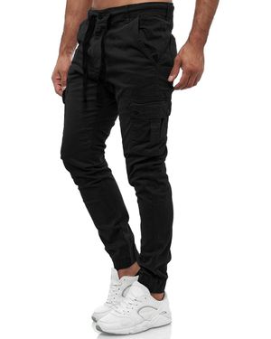 Tazzio Cargohose 18525 Stretch mit Elasthan, Regular Fit - Schwarz