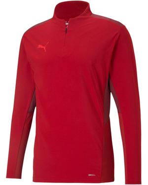 PUMA Langarmshirt teamCUP 1/4 Zip Top 656728 - Rot