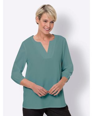 Sieh an! Klassische Bluse Schlupfbluse - Blau