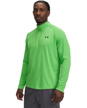 Under Armour ® Langarmshirt Tech Textured 1/2 Zip 1382797 - Grün