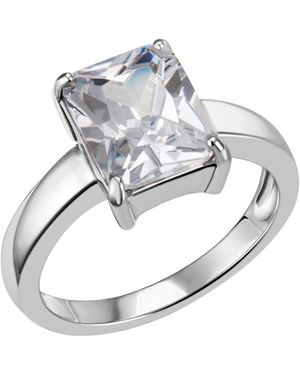 Firetti Fingerring Schmuck Geschenk Silber 925 Silberring Cocktailring Ice Cube-Optik, mit Zirkonia - Grau