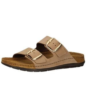 Rohde Pantoletten Nubukleder Pantolette - Braun