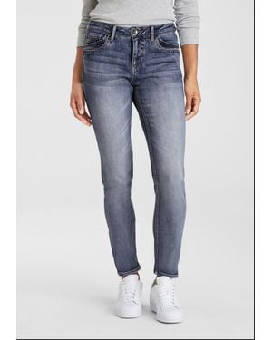 H.i.s. Jeans ariaMS normale Leibhöhe, Röhrenjeans, mit Used-Waschung, 5-Pocket-Style - Blau