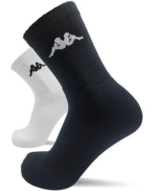 Kappa Tennissocken 6-24 Paar Sportsocken Weiß Arbeitssocken Herren Damen (Tennis Sport Arbeit Socken, 24-Paar) - Schwarz