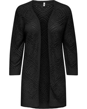 ONLY Strickjacke ONLWISTY 7/8 OPEN CARDIGAN KNT - Schwarz