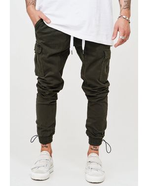 behype Cargohose YONAH mit elastischem Bund - Grün
