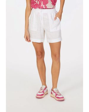 MARC AUREL Shorts aus Leinen - Weiß