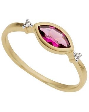 Firetti Goldring Schmuck Geschenk 333 Damenring Goldring Edelstein Farbstein, Mit Rhodolith - Pink