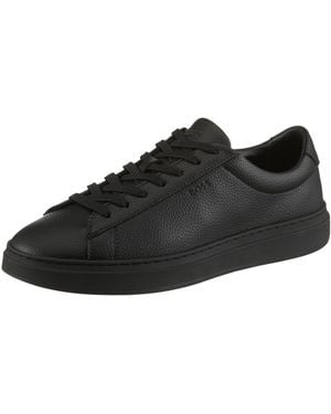 BOSS Kieran Tenn Schnürschuh, Halbschuh, Casual-Sneaker mit weichem Schaftrand - Schwarz