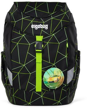 ergobag Kinderrucksack mini, mit Hüft- & Brustgurt für einen ergonomischen Sitz - Grün