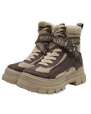 Buffalo Aspha Com1 Warm Vegan Nappa/Fake Fur Stiefel - Natur