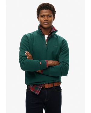 Superdry Sweatshirt ESSENTIAL LOGO HENLEY - Grün