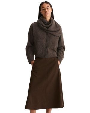 Marc O' Polo Cardigan Aus Reiner Merinowolle - Braun