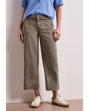 Street One Weite Jeans Style Emee Wide Leg Jeans Mit Gürteldetail - Braun