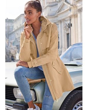 French Connection Outdoorjacke Saumschlitz mit Druckknöpfen auf der Rückseite - Blau