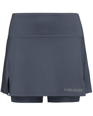 Head Tennisrock Mit Innenhose Club Basic Anthrazitgrau Damen - Blau