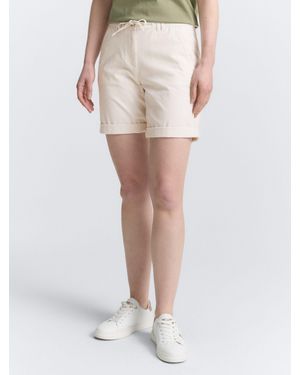 Tom Tailor Bermudas Chino Bermuda Shorts mit Kordelzug - Weiß