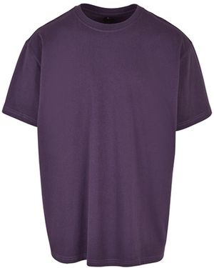 Build Your Brand Rundhalsshirt Heavy Oversize Tee - Lila