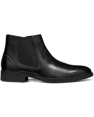 Geox U Thorian Chelseaboots Feine Stiefelette Mit Stretcheinsatz - Schwarz