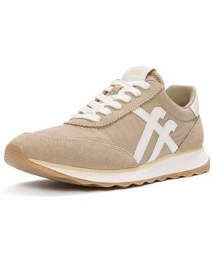 Fitflop Retro-Q Ff Fabric/Suede Sneakers Keilsneaker Schnürschuh, Freizeitschuh, Halbschuh Mit Kontrastbesatz - Weiß