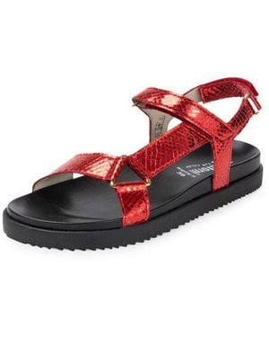 Vitaform Damen Sandalen Ziegenleder Sandale - Rot