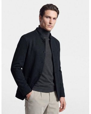 Thomas Goodwin Sakko Stehkragensakko Look - Blau