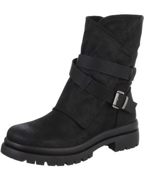 Ital-Design Modische Boots Mit Riemen Und Profiliertem Absatz Westernstiefelette (90598609) Blockabsatz Stiefeletten - Schwarz