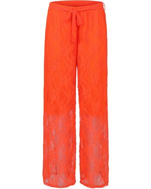 malito more than fashion Stoffhose 20635 Curvy Spitzenhose Einheitsgröße - Rot