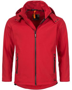 Alessandro Salvarini Softshelljacke ASBasiri mit abnehmbarer Kapuze - Rot