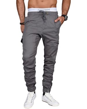 Alessandro Salvarini Cargohose Designer, Regular Fit - Grau