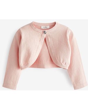 Next Kurze Strickjacke für besondere Anlässe (1-tlg) - Pink