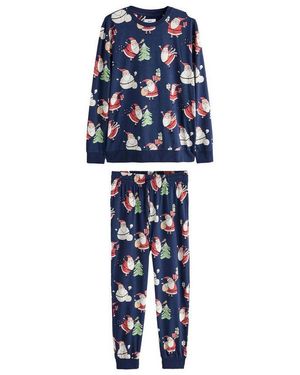 Next Pyjama Schlafanzug Mit Santa-Print (Familienkollektion) (2 Tlg) - Blau