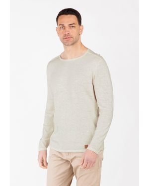 Key Largo Rundhalspullover MST KLGIANCARLO round (1-tlg) - Natur