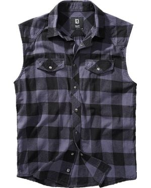 BRANDIT Outdoorhemd Checkshirt ärmelloses Hemd - Schwarz